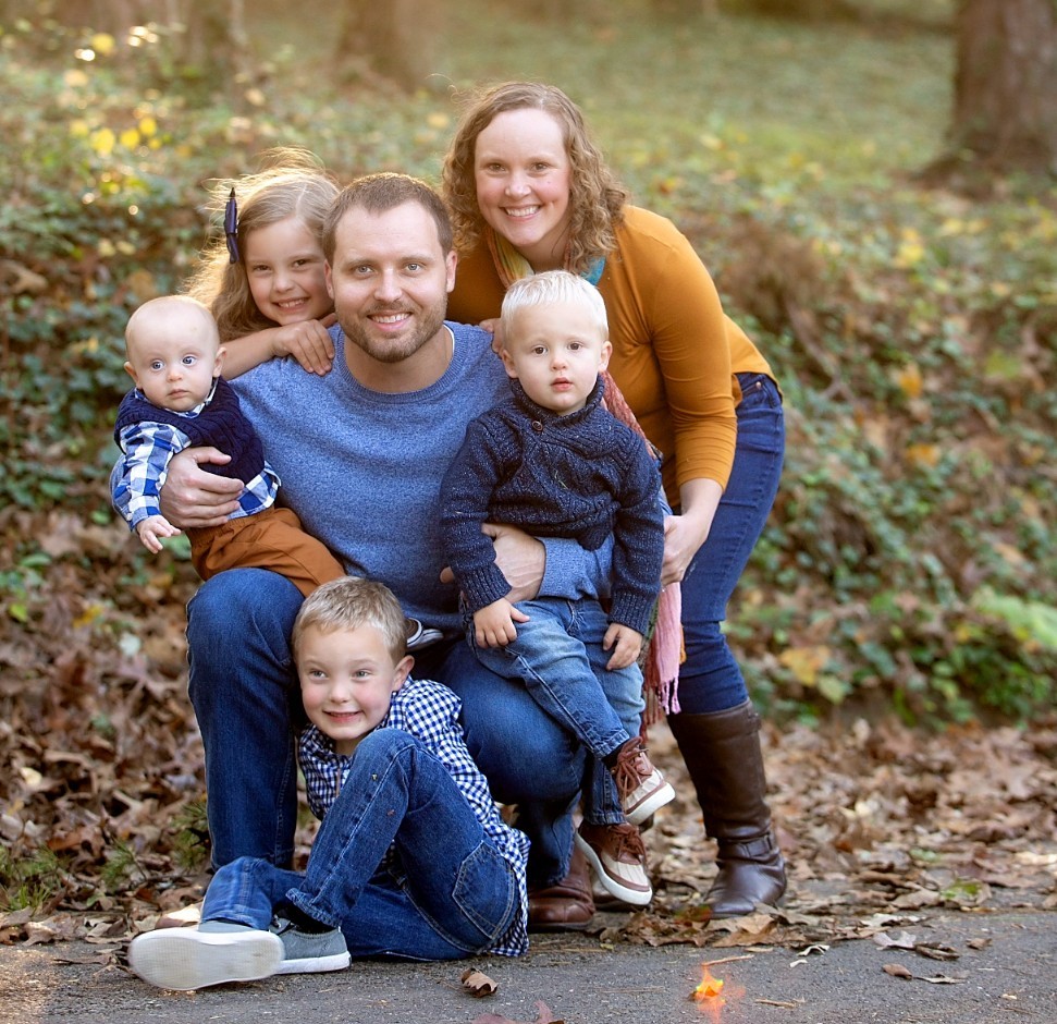 Alan with his wife and four kids